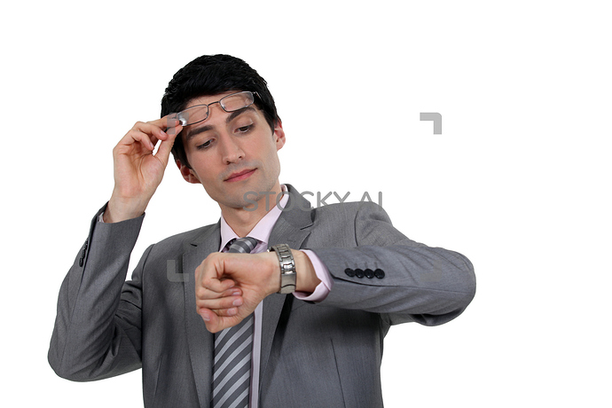 image-Businessman-looking-at-watch-stocky-ai-7435326